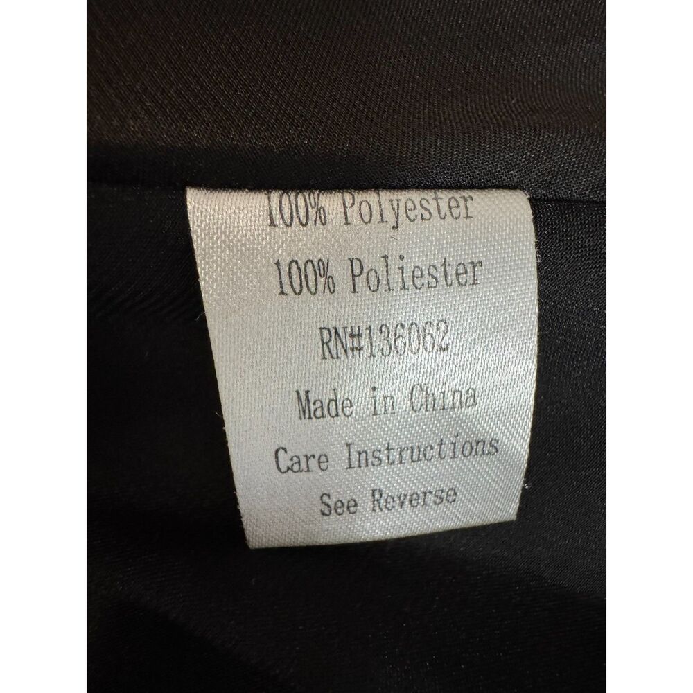 Lavender Brown Sleeveless Open Back Dress Size L Black White Abstract Print NWOT - Picture 5 of 5